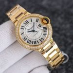 TW Factory Cartier 33*10MM NH05 Movement Sapphire Fisheye Glass Watch